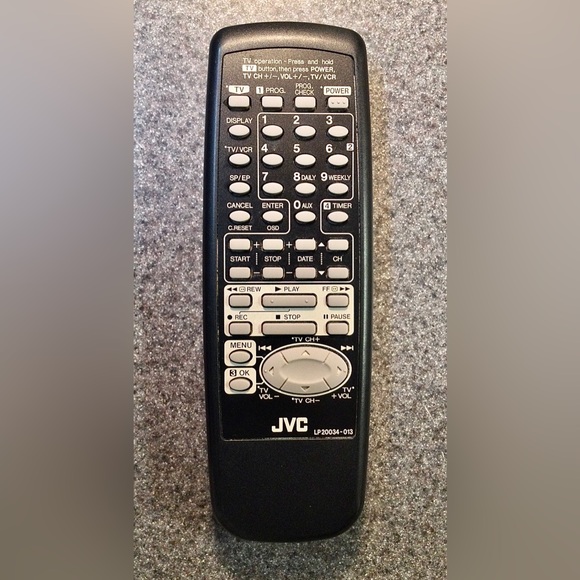 JVC LP20034-013 TV VCR Remote Control Original OEM - Picture 1 of 3